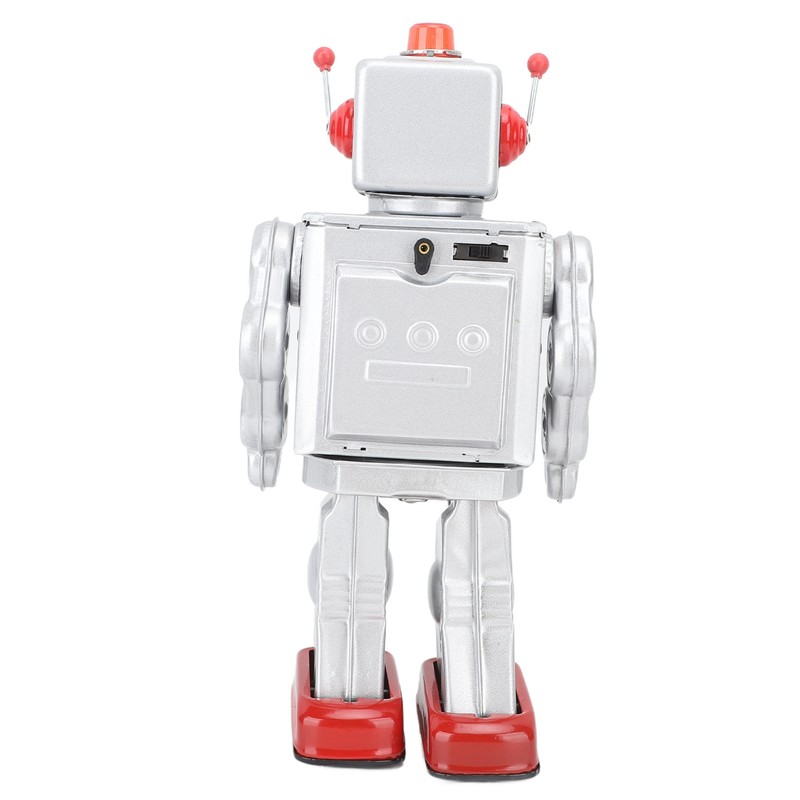 Metal Tin Robot Toy Retro Electric Rotating Figures Model Adult