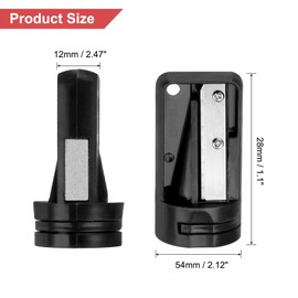 QUARKZMAN Zimmermanns Pencil Sharpener, Carpenter's Pencil Sharpener for Carpenter's Pencil, Manual Pencil, Sharpener, Portable Pencil Sharpener for Woodworking, Black