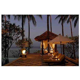 Northlight LED Lighted Tiki Hut Relaxation Scene Canvas Wall Art 23.5"