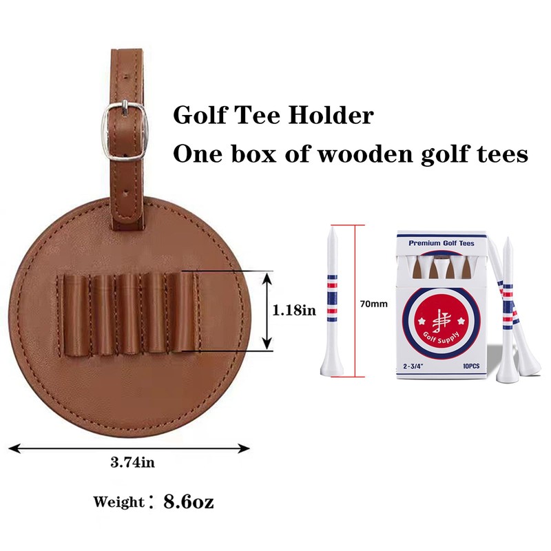 LH90H Golf Tee Holder for Bag, Golf Tee Carrier with