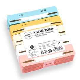 perfect line - 250 cardboard filing strips - briefcase made of recycled cardboard, 5 colours - filing strips made in Germany - blue angel certified
