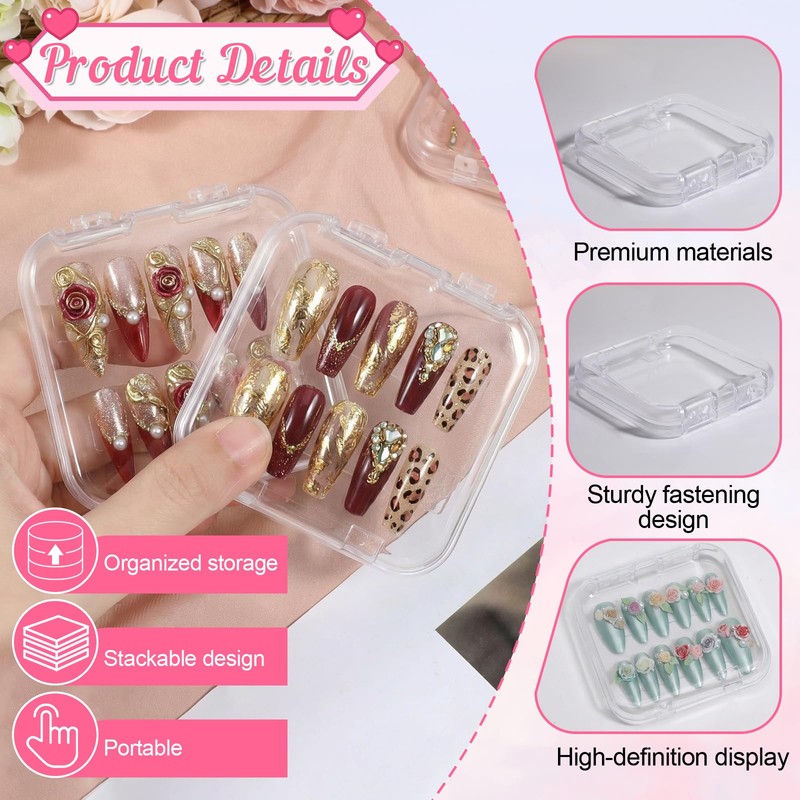 48 Pcs Press On Nail Storage Box, Press On Nail