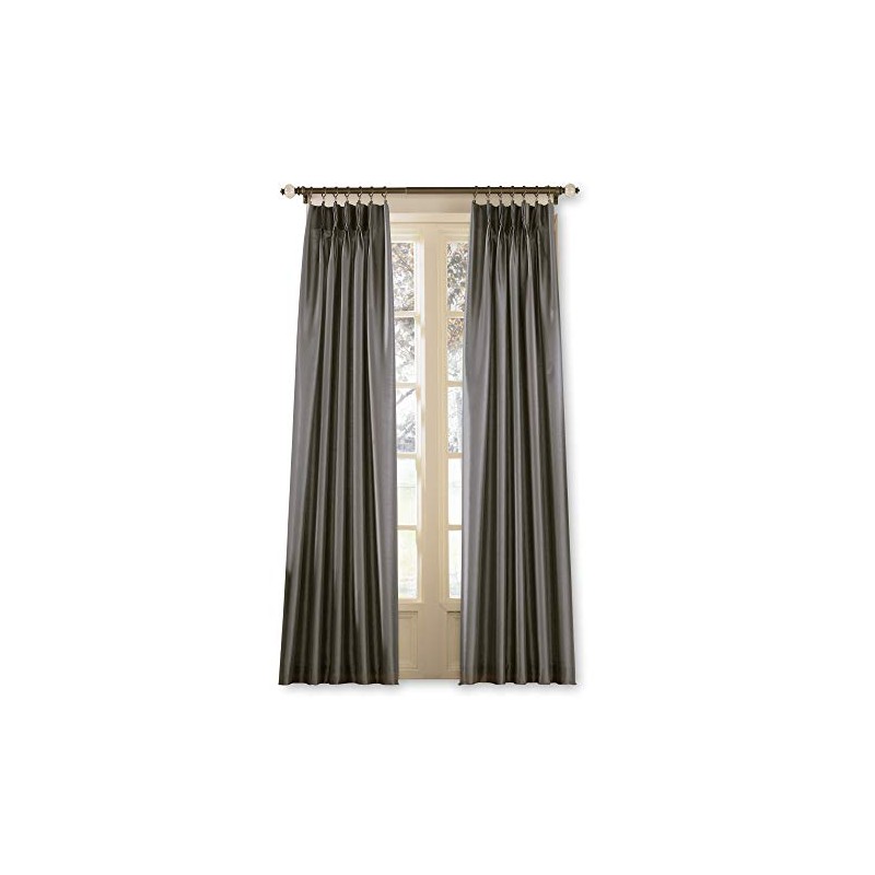 Curtainworks Marquee Faux Silk Pinch Pleat Curtain Panel, 30 by