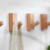 Wall Hooks Hat Rack, Wood Coat Hooks Wall Mounted, 3
