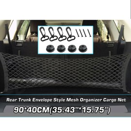 CHUSYYRAY Rear Trunk Envelope Style Mesh Organizer Cargo Net for TOYOTA RAV4 2019-2024