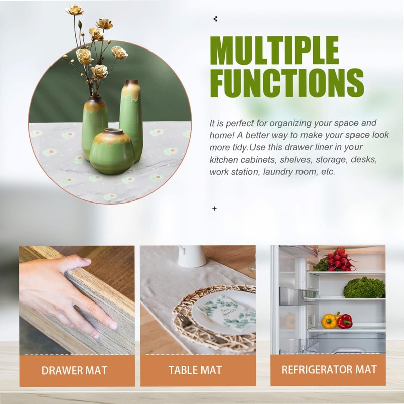 Pack of 8 DIY Cut to Size Fridge Mat, Antibacterial