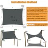 Rectangular sun sail, 1 x 3 m, waterproof sun protection
