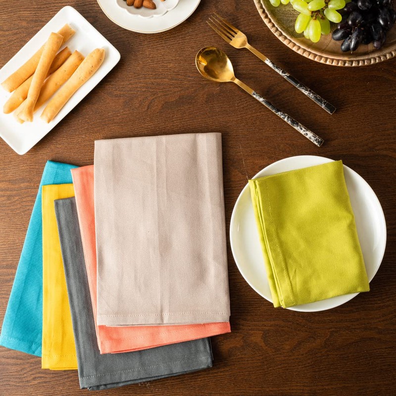Candy Cottons Terracotta Cloth Dinner Napkins - Cotton, 18x18 in,