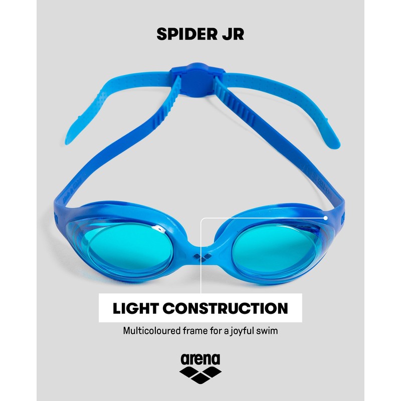 Arena 92338-LIME FUCHSIA-WHITE-CLEAR Spider Jr. Swim Goggles