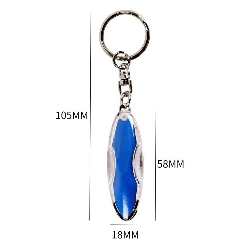 Blue Car Static Human Body Static Eliminator Discharger Anti-Static Keychain