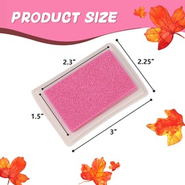 6 Different Shades of Pink Ink Pads, Pink Stamp Pad Washable, Pink Ink Pads for Rubber Stamps(Packaged in Plastic to Prevent Ink Evaporation), Pet Safe Ink Pad