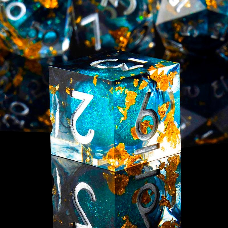 Handmade¬†Liquid Core Dice Set, 7 Counts/set Creative Quicksand¬†Polyhedral¬†Dice for Role
