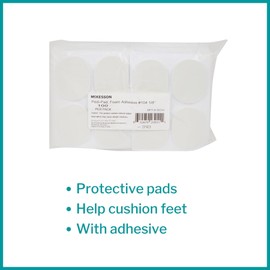McKesson Pedi-Pad, Foam Adhesive, Reduce Pain from Plantar Fasciitis, Heel Spurs, Achilles, Tendinitis, 100 Count