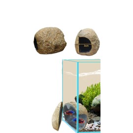 Aquarium Cave Decoration - Magnetic Design for Easy Viewing, Fish Tank Decoration for Parrot Fish, Cichlids, Small Fish Breeding, Shrimp Nest - Fish Tank Hideout Decoration.