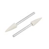 uxcell 6mm Wool Felt Mounted Points Conical Polishing Bits Burrs