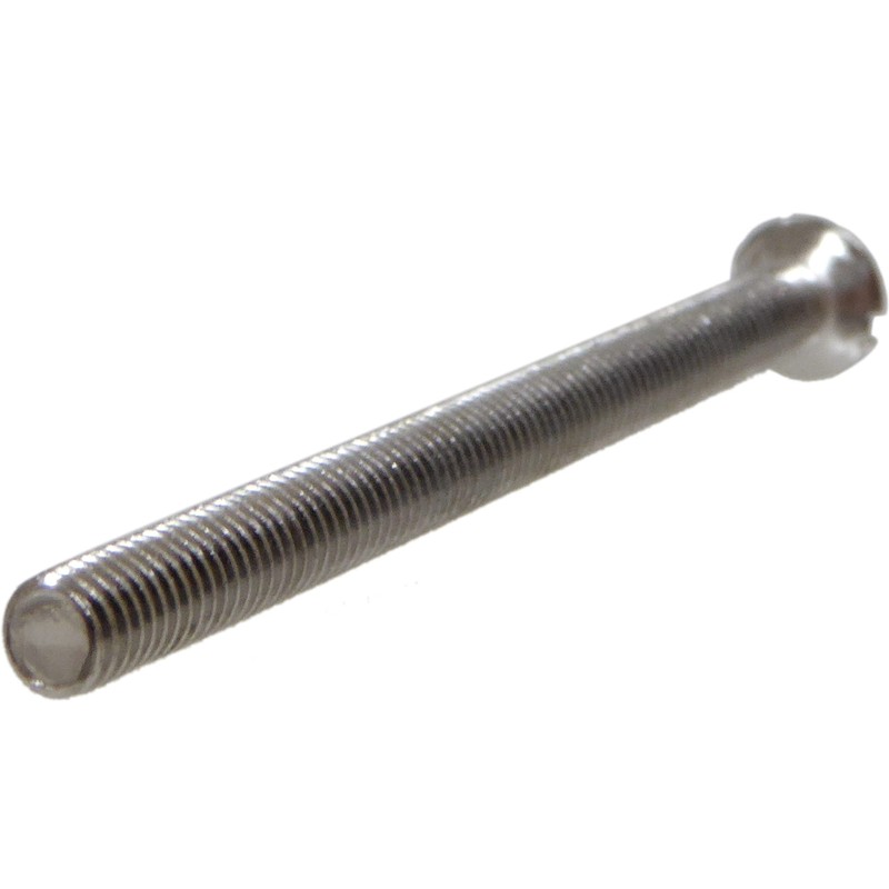 10 x M3.5 Chrome 50mm Long Screws - Flat Slotted