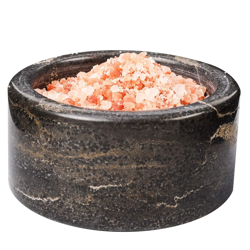 Marble Salt Box Salt Cellar with Lid 4 FL OZ