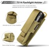 LIGHTFE Flashlight Holster Flashlight Holder Molle Torch Nylon Holster Pouch