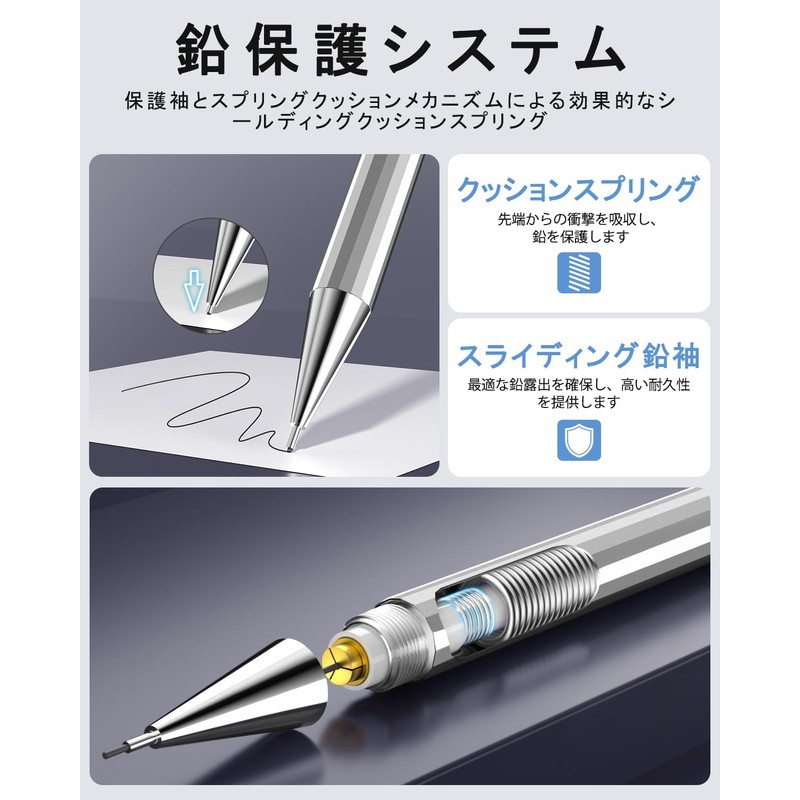 Four Candies 0.5mm Metal Mechanical Pencil Set with Case -