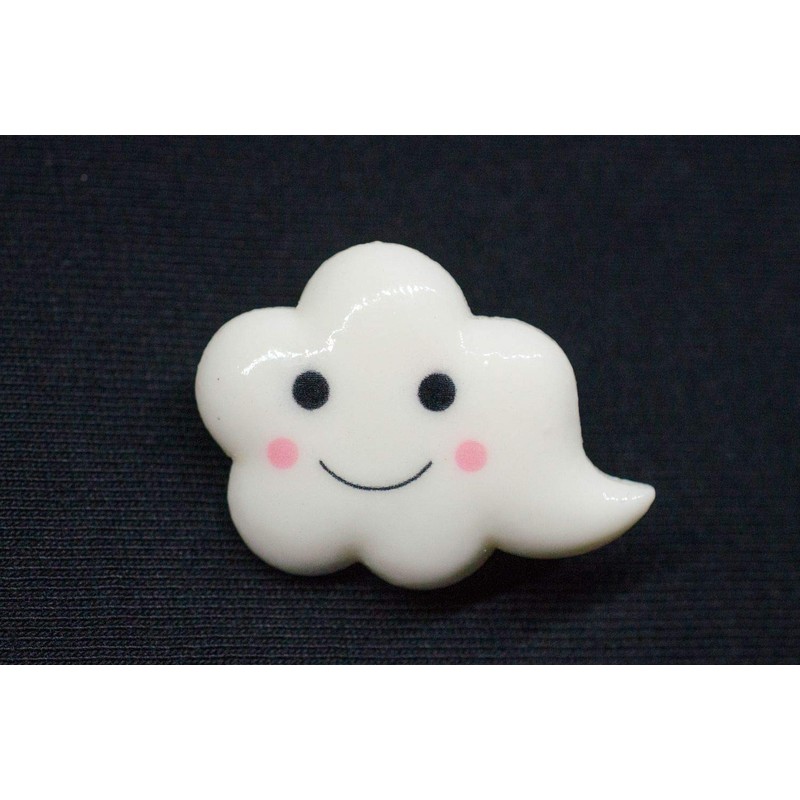 Miniblings Cloud Cloud Brooch Badge Cloud Face Pink Cheeks