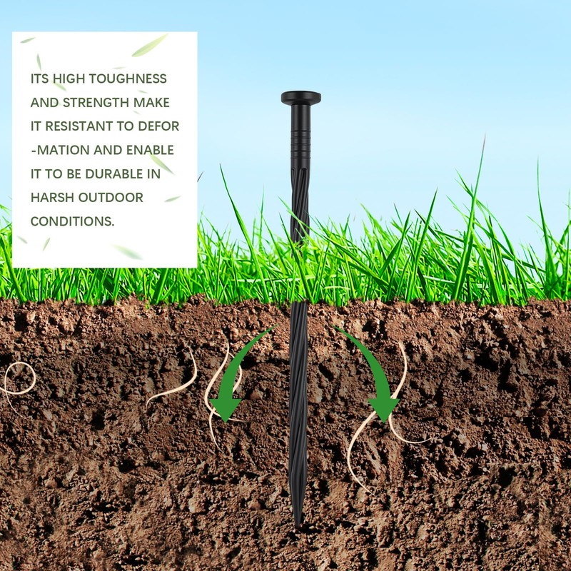 Landscape Spikes, Plastic Landscape Edging Spikes 8 Inch (100 Pack)