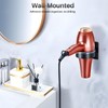 2pcs Blow Dryer Holder Wall Mounted and Curling Iron Holder,