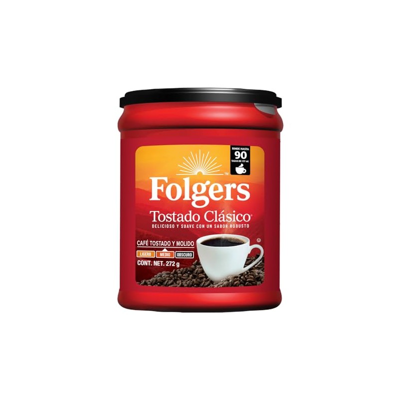 Folgers Café Tostado y Molido Clásico 272g