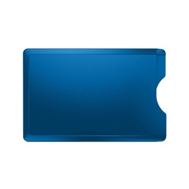 Card Case Card Safe Stainless Steel, Signalblau, RFID/NFC protection