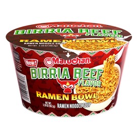 Maruchan Bowl Birria Beef, Microwaveable Ramen Soup Mix, 3.39 Oz, 6 Count