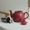 London Pottery Farmhouse Teapot with Infuser, Ceramic, Carmine, 2 Cup