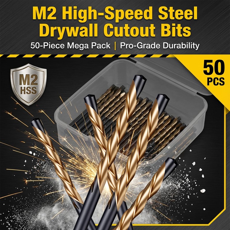 50 Pcs Drywall Cutting Bit 5/32" Drywall Guidepoint-Cutting Bits Drywall-Guide
