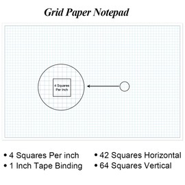 (5-Pack) Engineering Graph Paper Pad - 17" x 11" Grid Paper for Engineering, Drafting, Blueprint Drawing, 125 Sheets/250 Pages 4x4 Blue Quad Rule by Better Office Products