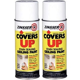 Zinnser 03688 Covers Up Stain Sealing Ceiling Paint, White (Тwo Рack)