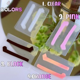 Lash Lift Ribbon Cover Silicone Eyelash Lifting String Covers Perm Lotion Mia Lami Stripe Tape Self Sticky Soft Compensators(Lash Lift & Tint Tool) 4 Pair Ultra Soft Ribbons Press Lashes Firmly