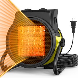 Outdoor Patio Heater, 1500W Outdoor Heaters for Patio Overheat Protection, 3S Fast Heating, Garage Heaters with Long Cord for Greenhouse, Patios, Outdoor Use