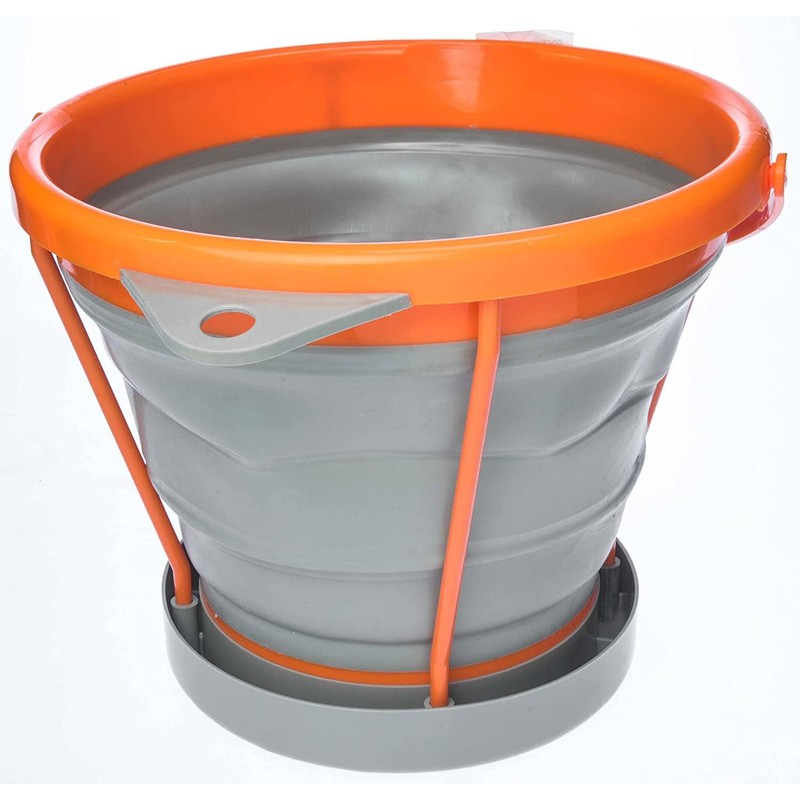 SE 10L Collapsible Bucket with Stand - Lightweight, Portable, 30LB
