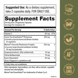 Purity Products Green Tea CR w/Phytosome Technology for Boosted Bioavailability from Chris Kilham 60 Capsules