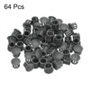 sourcing map 64PCS 11mm(3/8") Dark Grey Plastic Hole Plugs, Flush