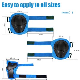 Knee Pads For Kids, 6-in-1 Kids Knee and Elbow Pads, Skateboard Protective Gear Kids, Sports Protective Gear Set for Cycling Roller Skating