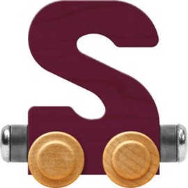 Maple Landmark NameTrains Bright Letter Car S - Made in USA (Purple)