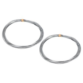 sourcing map 2Pcs Zinc Wire, 99.995% High Purity Solid Zinc Bar 1/32"(1mm) Dia 196 7/8"(5000mm) Length Zinc Metal Rod Anode Good Conductivity for Scientific Experiment Research DIY Craft