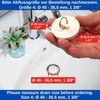 Universal Plugs, Pack of 2, White, Diameter 40 to 36.5
