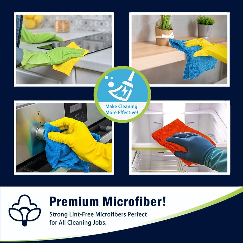Auronna 600GSM Edgeless Microfiber Cleaning Cloths - Super Absorbent And