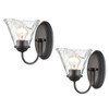 DANSEER Rustic Finish Wall Sconce Vintage Vanity Light with Amber