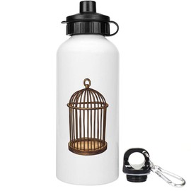 Azeeda 600ml 'Empty Bird Cage' Reusable Water/Drinks Bottle (WT00083781)