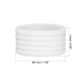 PATIKIL Badminton Racket Handle Grip Ring, 8 Pack Racquet Fix Ring Grip Band Rubber Ring Non-Slip Absorbent Overgrip in Place, White