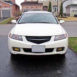 SPEC-D TUNING Yellow Fog Lights + H11 Bulbs Compatible with 2004-2005 Acura TSX, L+R Pair Assembly