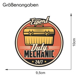 Finest-Folia Retro Vintage Sticker, Old School Ace Cult Rockabilly (R148-2 Mechanic)