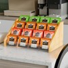 NiHome 4-Layer Tea Bag Organizer, Large Capacity Bamboo & Acrylic
