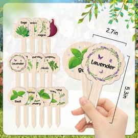 JUYRLE Plant Label Signs- 15PACK Herb Garden Markers, Plant Labels for Outdoor Garden Waterproof, Plant Tags with Names, Indoor Patio Tags for Succulent Flowers Greenery Seedling
